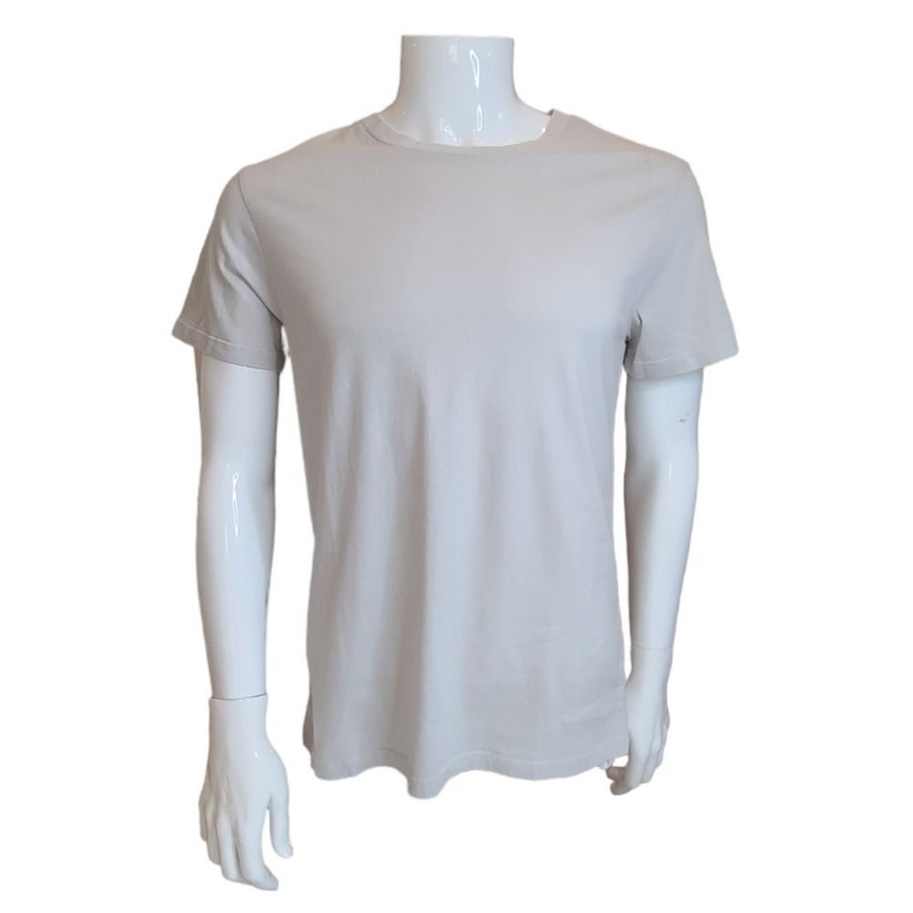 Monrow men's crew neck relaxed fit t-shirt "Air" light grey small